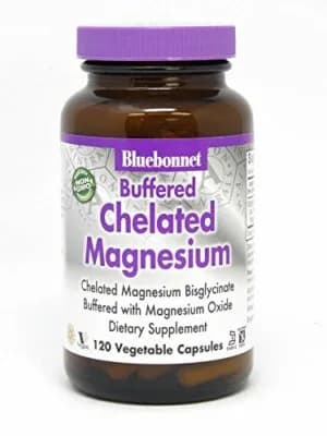 Bluebonnet Albion Chelated Buffered Magnesium 200 mg, 120 Veggie Capsules