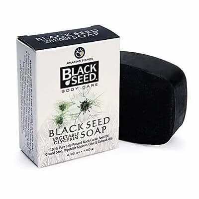 Amazing Herbs Black Seed Glycerin Soap with Black Cumin Seed Oil (3 Pack)
