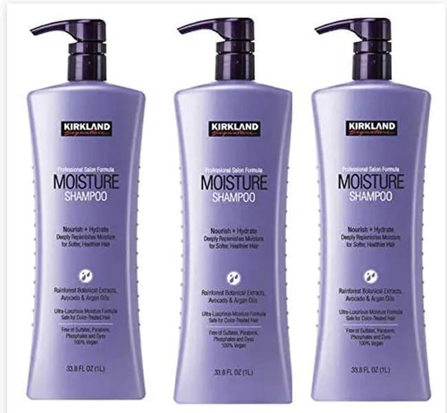 Shampoo Humectante Kirkland Signature con Aceites de Aguacate y Argán, Paquete de 3