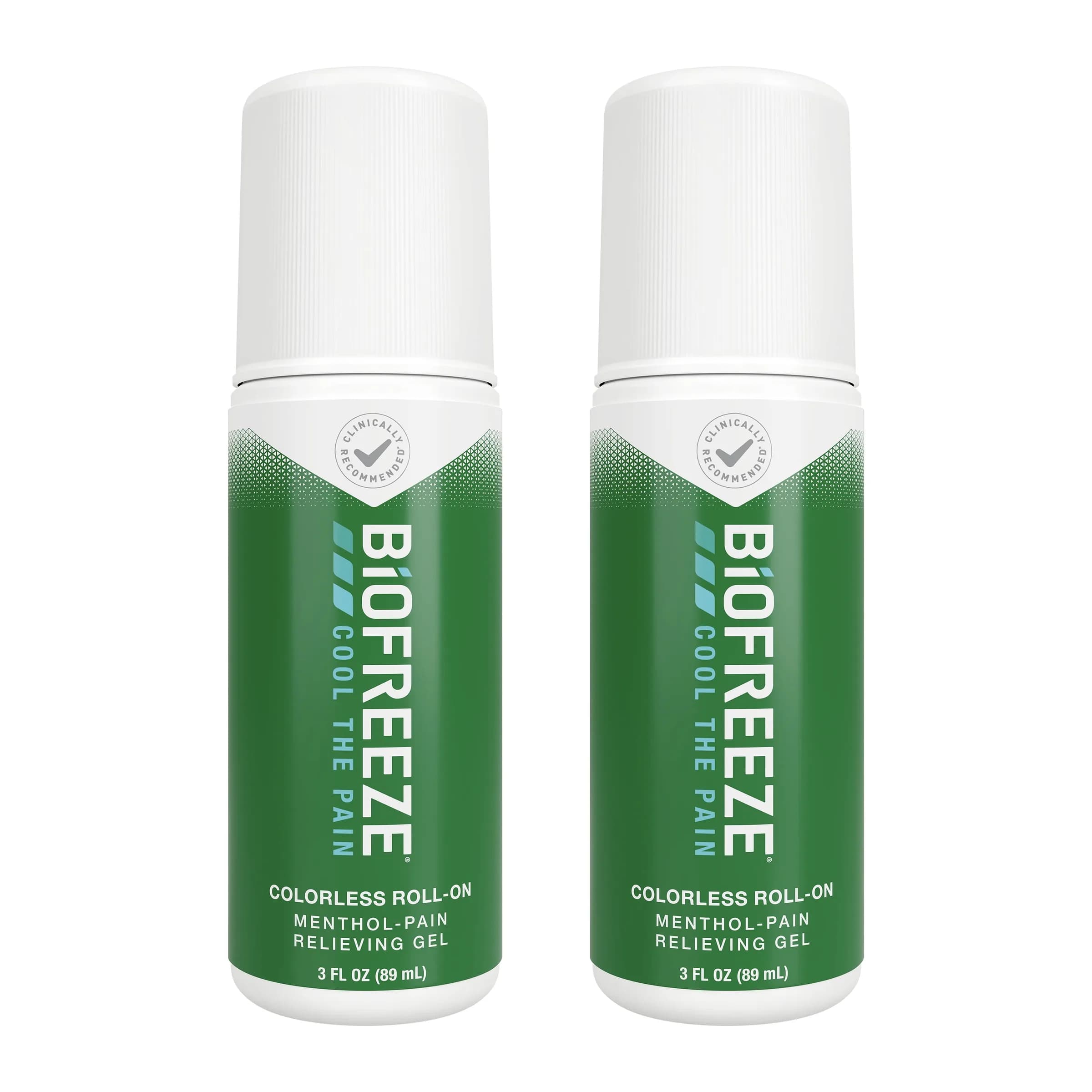 Biofreeze Roll-On Pain-Relieving Gel, 3 oz (Pack of 2)