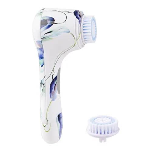 Vivitar Waterproof Exfoliating Facial Cleansing Brush with 2 Heads (White)