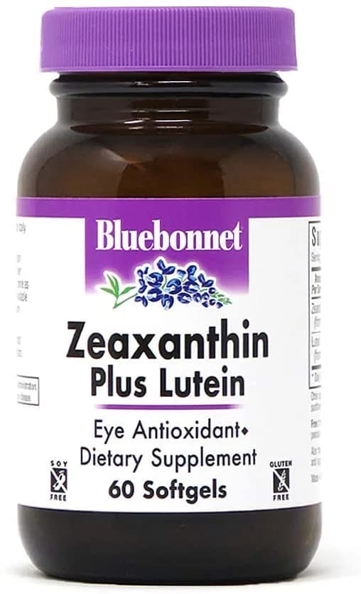 Bluebonnet Complejo B con Coenzimas 100 Cápsulas y Zeaxantina con Luteína 60 Cápsulas Blandas, Pack de 2