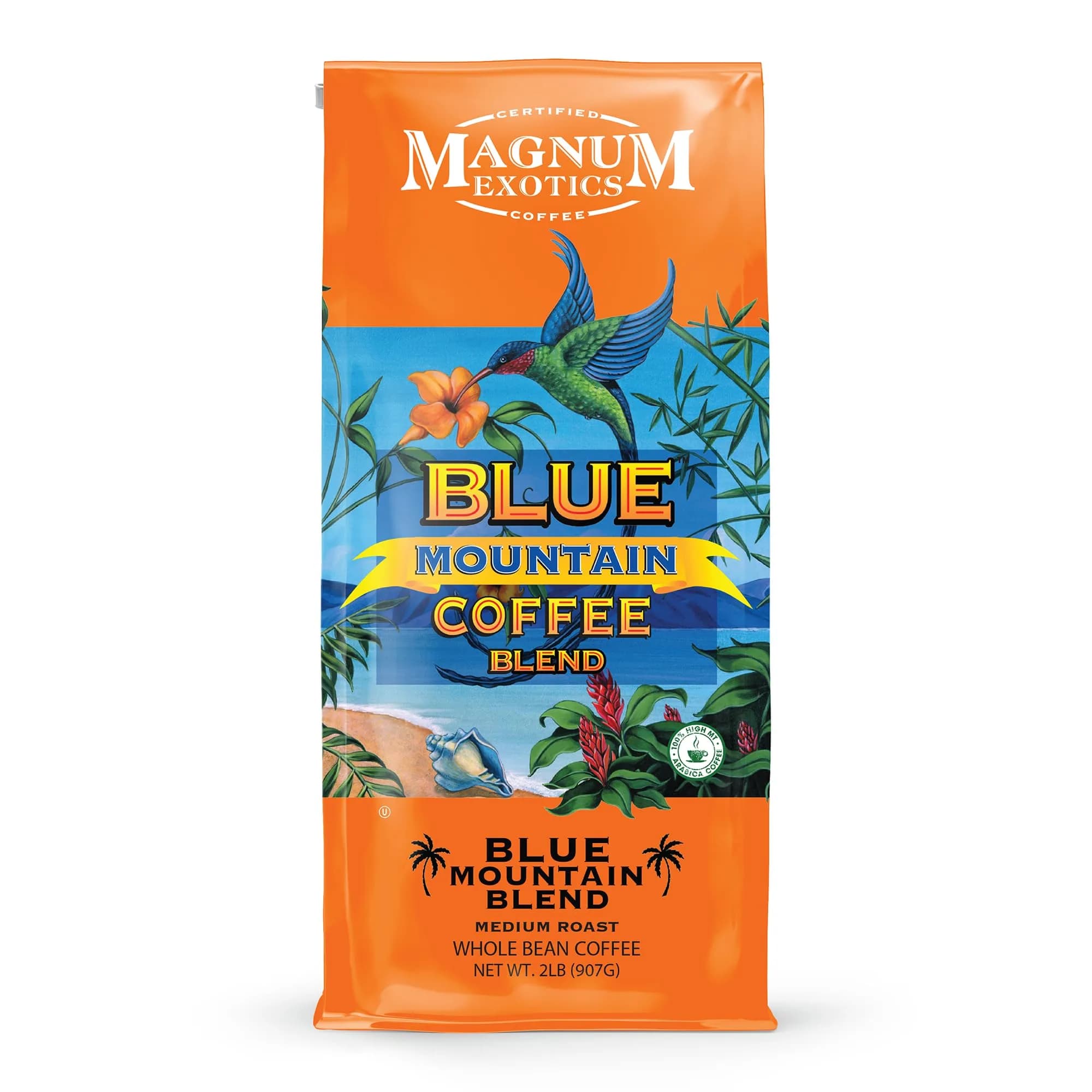 Magnum Exotics Blue Mountain Blend Whole Bean Coffee, 2 lb