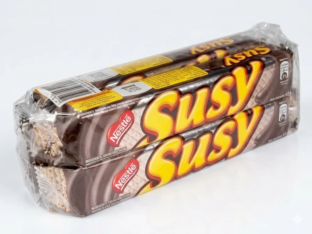 Nestle Susy Maxi Chocolate-Filled Wafer Cookies (4-Pack, 50 g Each)