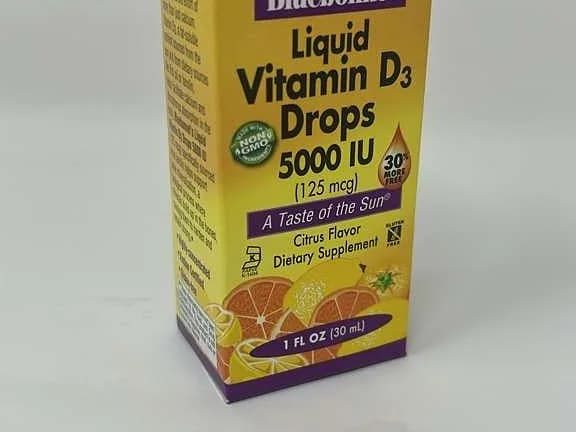 Bluebonnet Nutrition Liquid Vitamin D3 Drops 5000 IU, Citrus, 1 fl oz