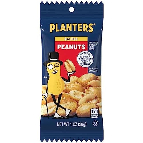 Planters Salted Peanuts, Single-Serve 1 oz Bags (Pack of 144)