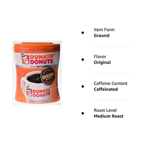 Café Molido Dunkin' Original Blend Tostado Medio, 45 oz