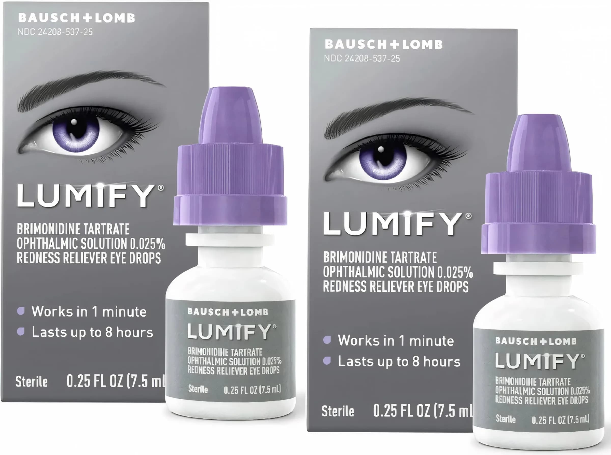 Gotas para los Ojos Lumify Reductoras de Enrojecimiento, 0.25 fl oz (Paquete de 2)