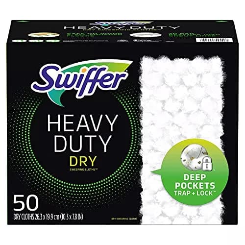 Swiffer Heavy Duty Paños Secos de Barrido, 50 Unidades