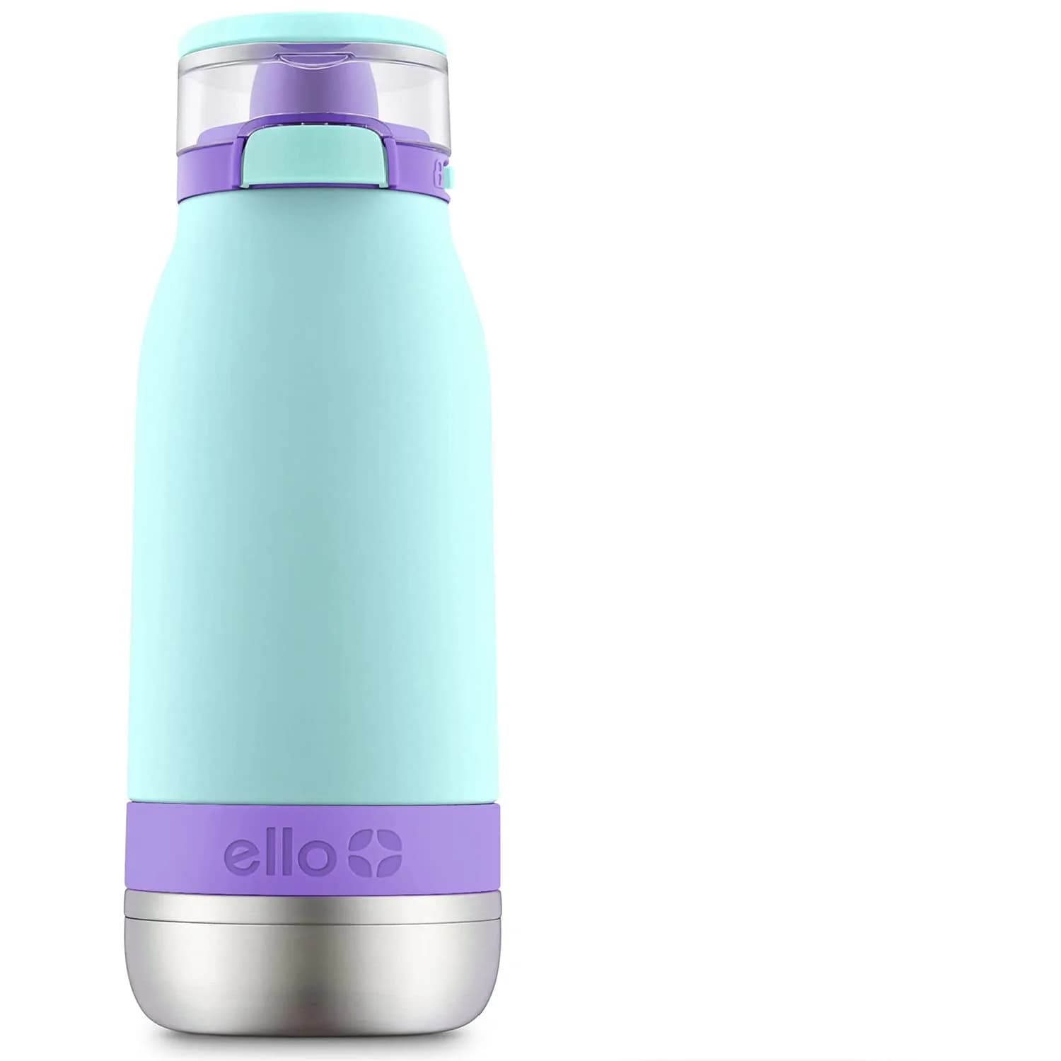 Ello Emma Botella de Agua para Ninos de Acero Inoxidable con Aislamiento, 14 oz (Menta)
