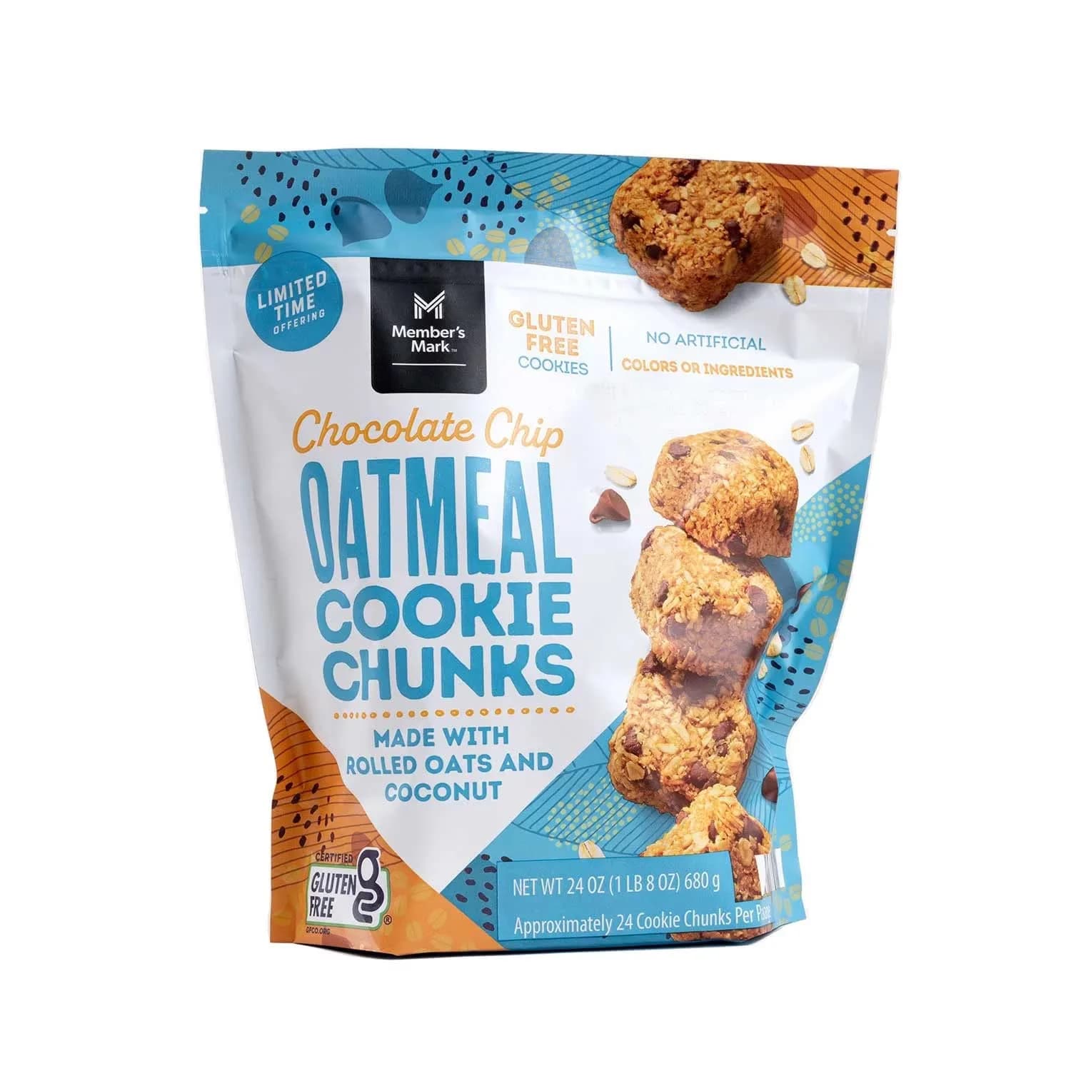 Galletas en Trozos de Avena con Chispas de Chocolate Member's Mark, 24 oz