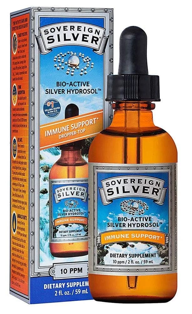 Suplemento Sovereign Silver Hidrosol de Plata Bioactiva, 2 fl oz