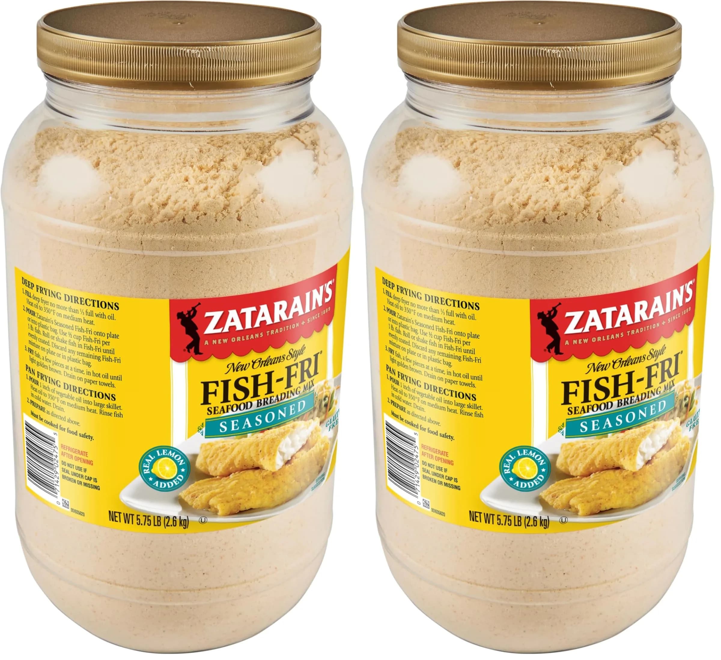 Zatarain's Seasoned Fish Fri Seafood Breading Mix, 5.75 lb (Pack of 2)