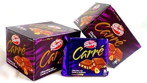 Savoy Carre Chocolate de Leche con Avellanas, 32 Unidades (2 Packs de 16)