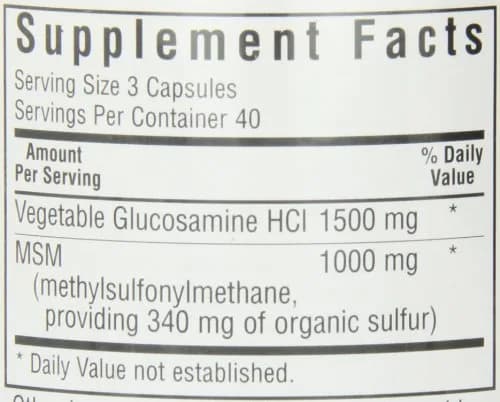 BlueBonnet Glucosamina con MSM Vegetariana, 120 Cápsulas