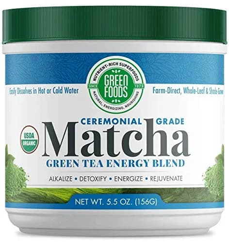 Green Foods Organic Matcha Green Tea Powder, 5.5 oz 2-Pack (11 oz Total, 64 Servings) + Stress Ball