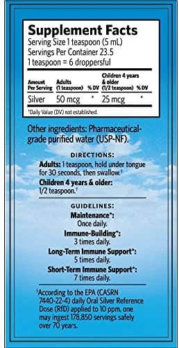 Sovereign Silver Hidrosol de Plata Bioactiva 10 ppm