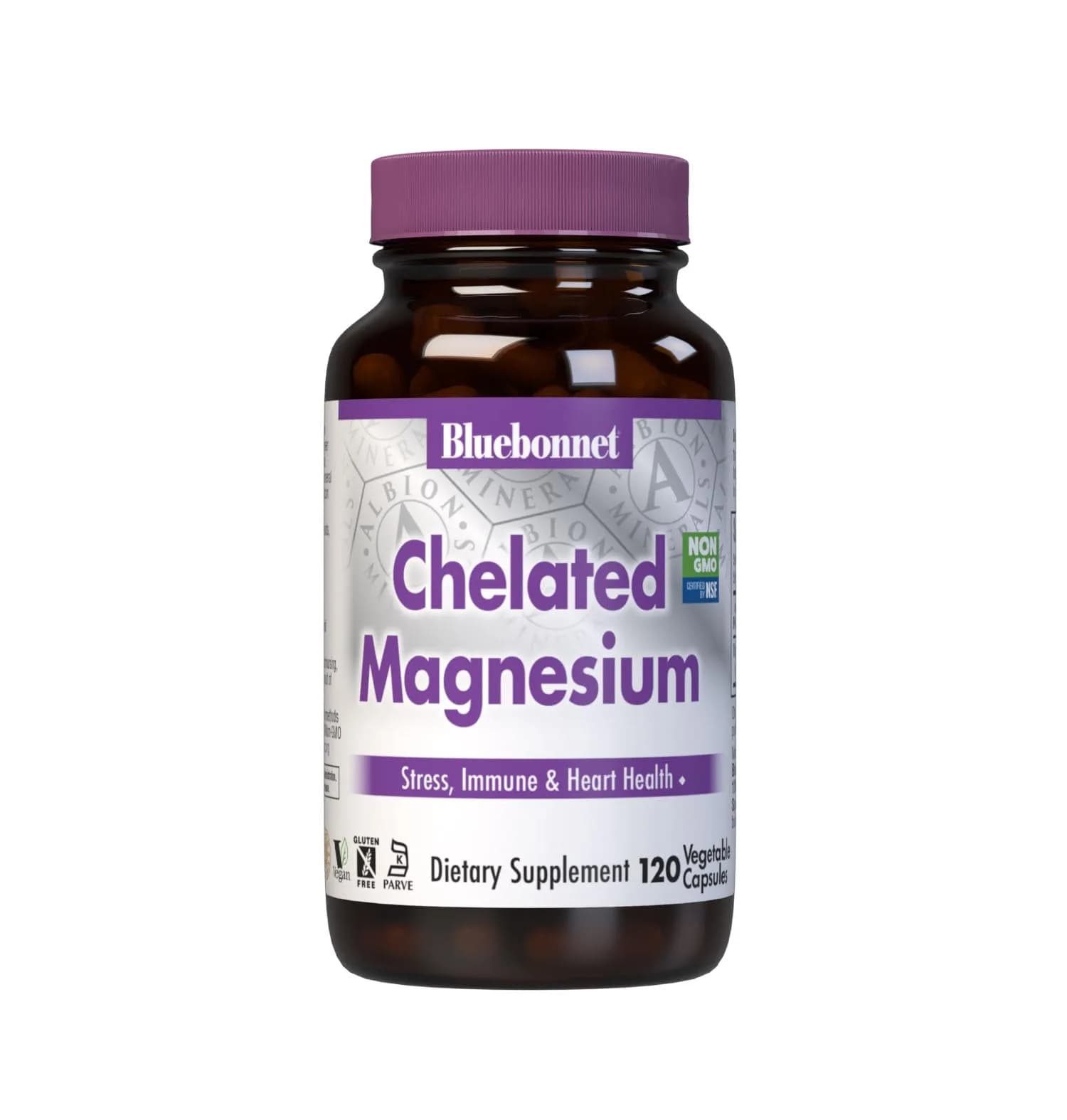 Bluebonnet Magnesio Quelado Albion 200 mg