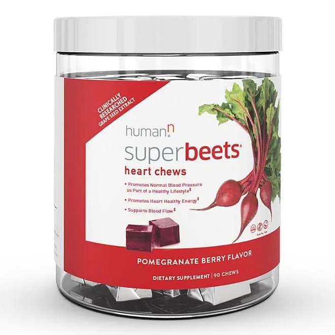 humanN SuperBeets Heart Chews de Remolacha
