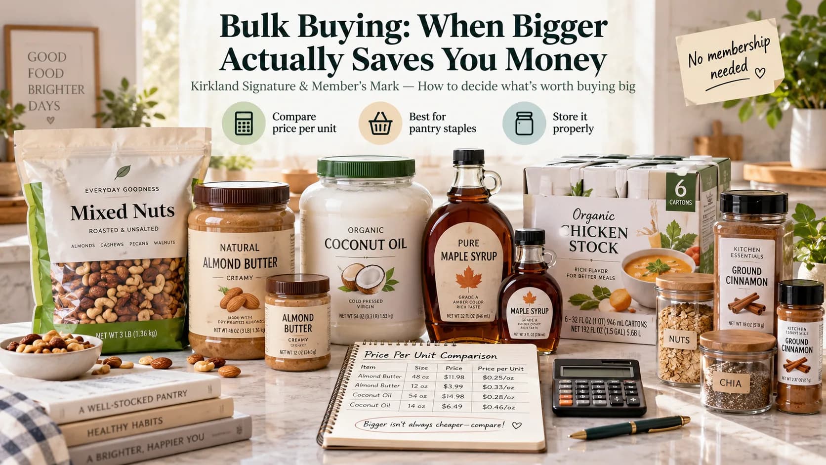 Kirkland Signature and Member's Mark Without a Membership: What's Worth Buying in Bulk