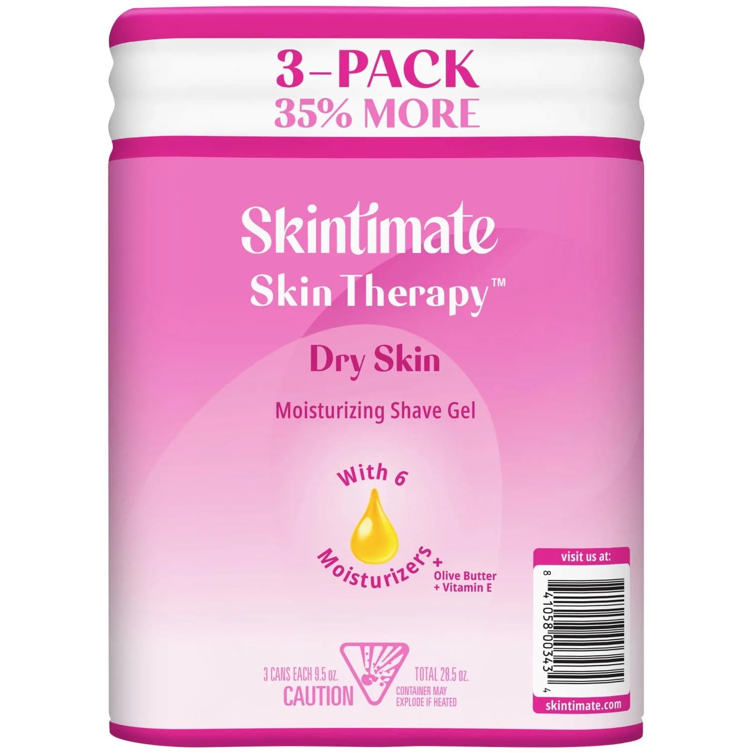 Skintimate Dry Skin Shave Gel, 9.5 oz (3-Pack)