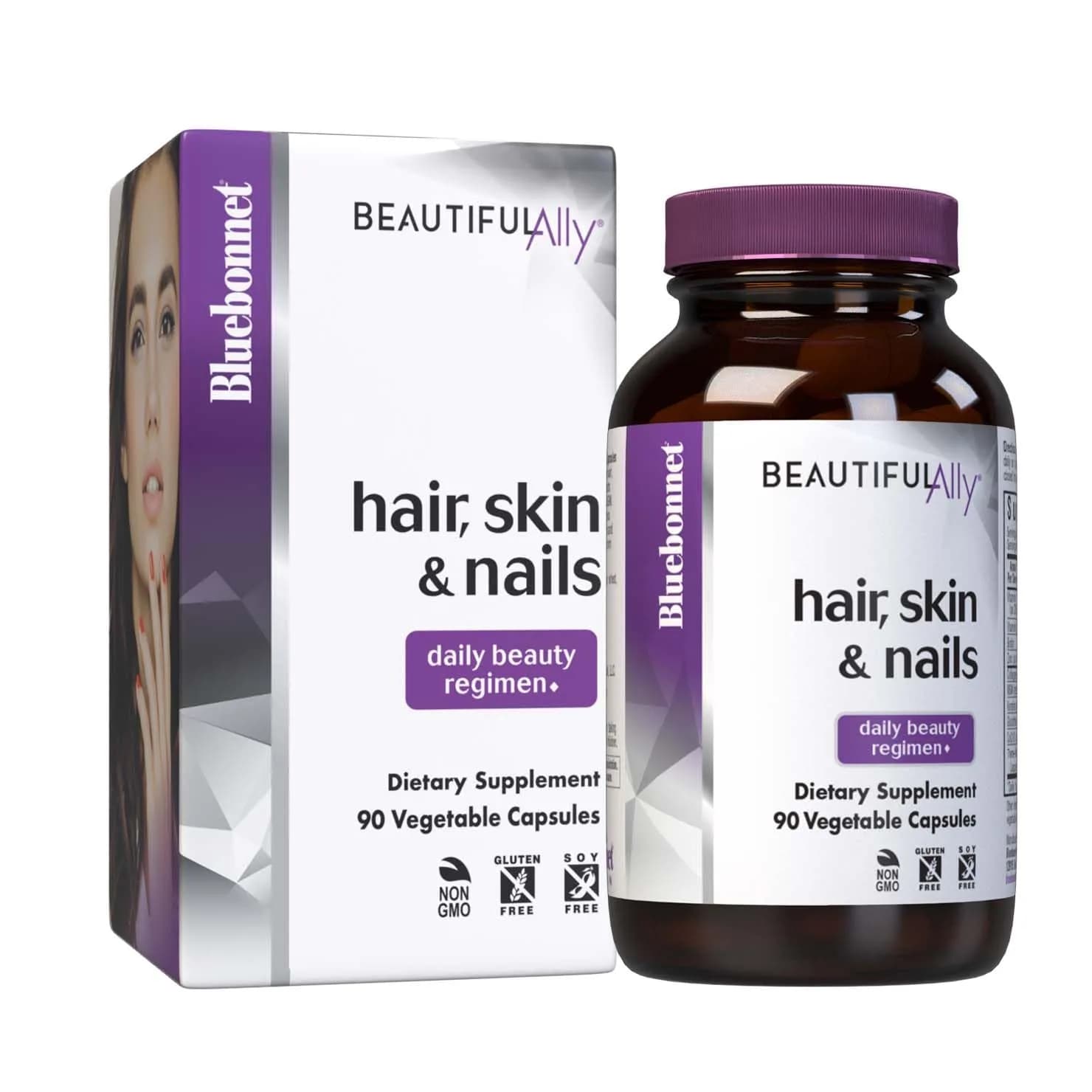 Bluebonnet Beautiful Ally Hair, Skin & Nails Collagen, 90 Vegetable Capsules