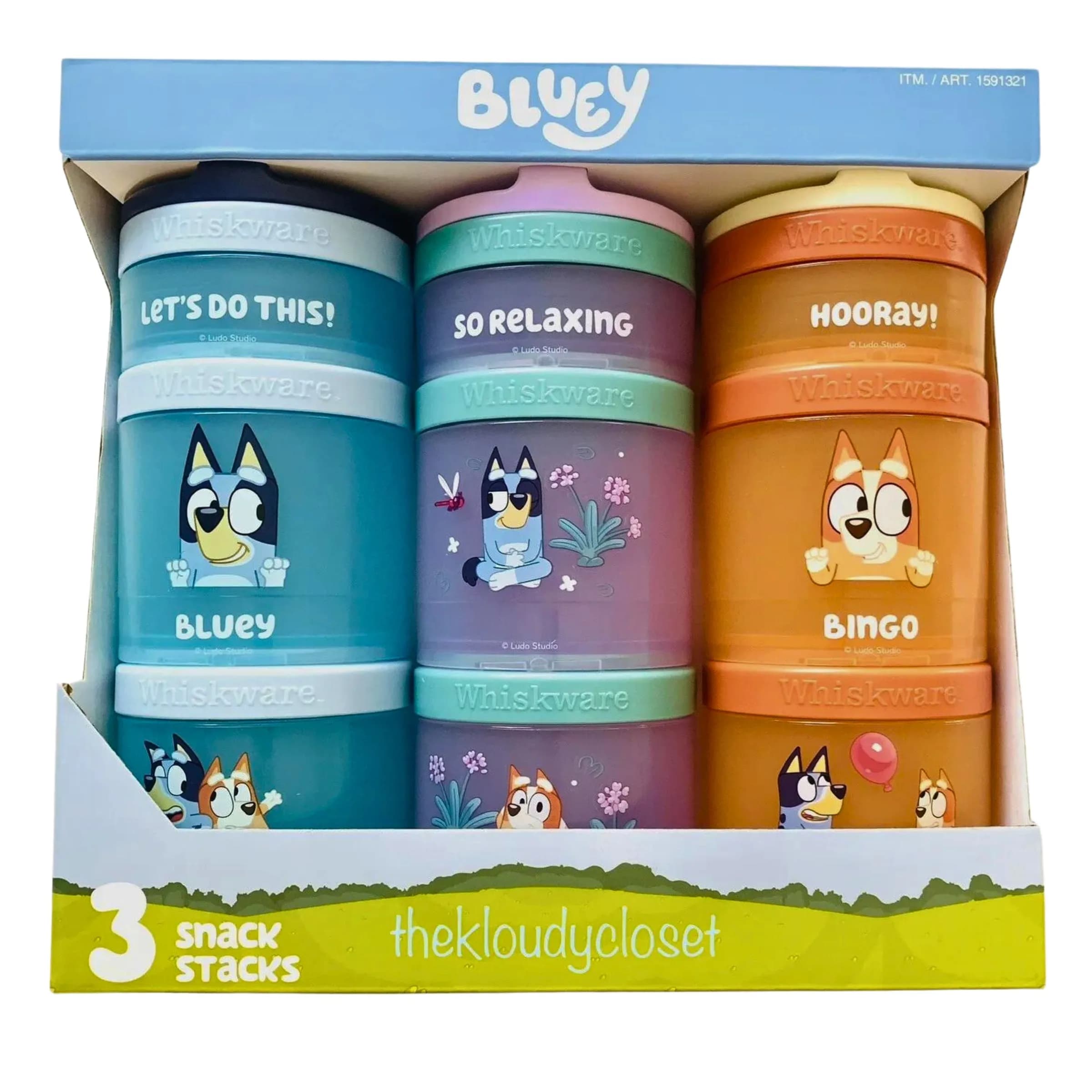 Bluey Whiskware Snack Containers, Set of 3