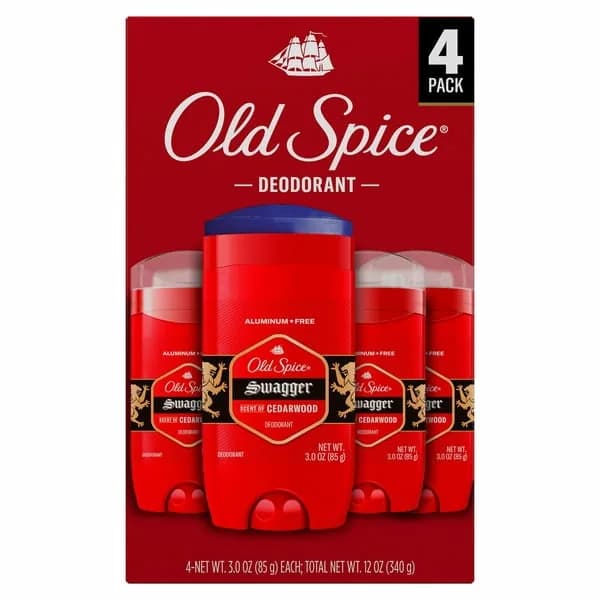Old Spice Swagger Aluminum Free Deodorant, 3 oz (4-Pack)