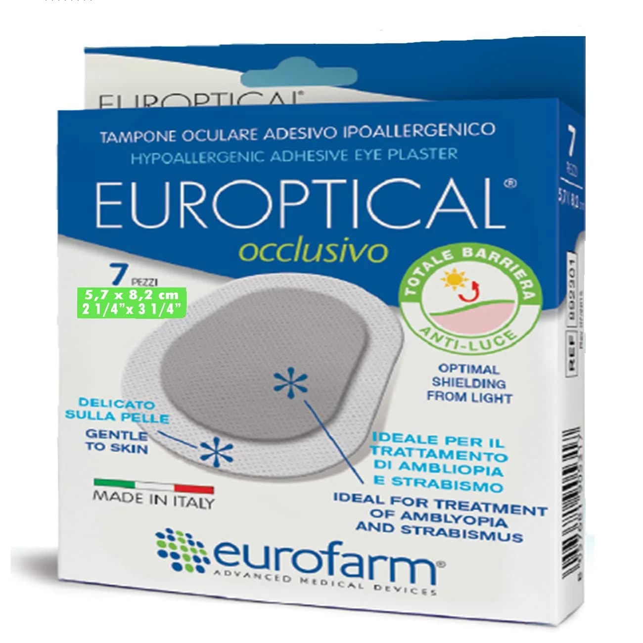 Europtical Occlusivo Sterile Non-Woven Eye Patch, 2 1/4 x 3 1/4 in (7 Count)