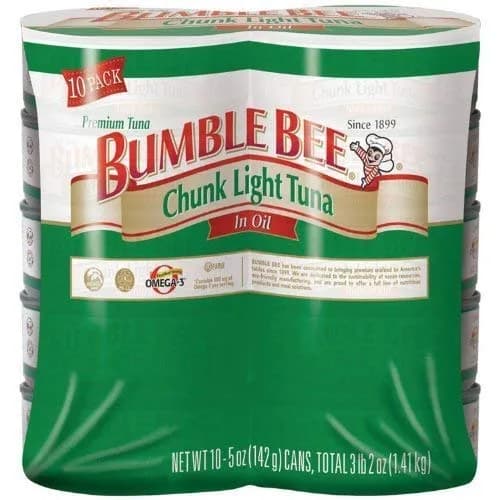 Bumble Bee Chunk Light Tuna in Oil, 5 oz (10-Pack)