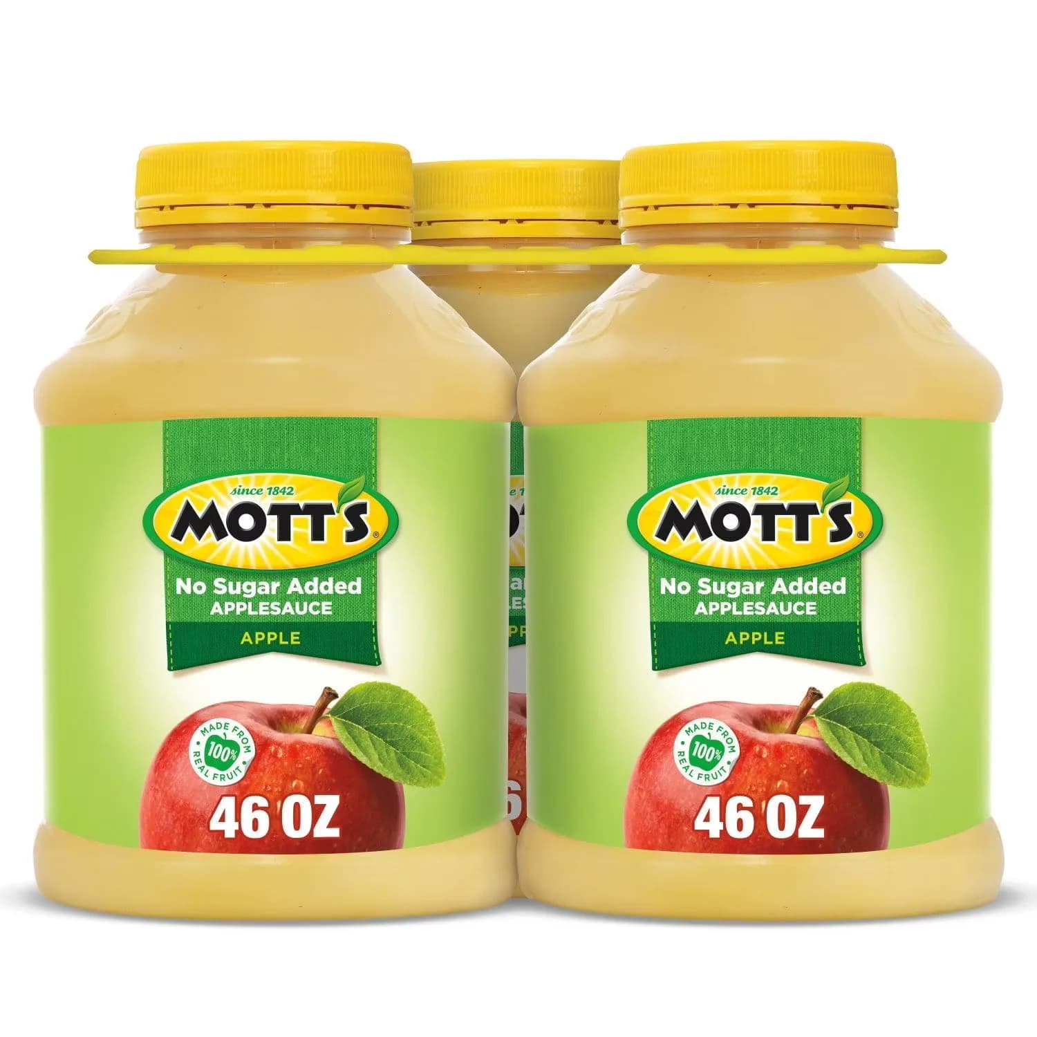 Pure de Manzana Sin Azucar Anadida, 46 oz, Paquete de 3