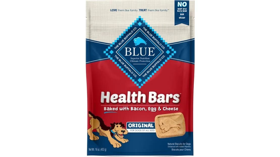 Galletas Crujientes para Perro Blue Buffalo Health Bars, Tocino, Huevo y Queso (5 lb, Paquete de 2)