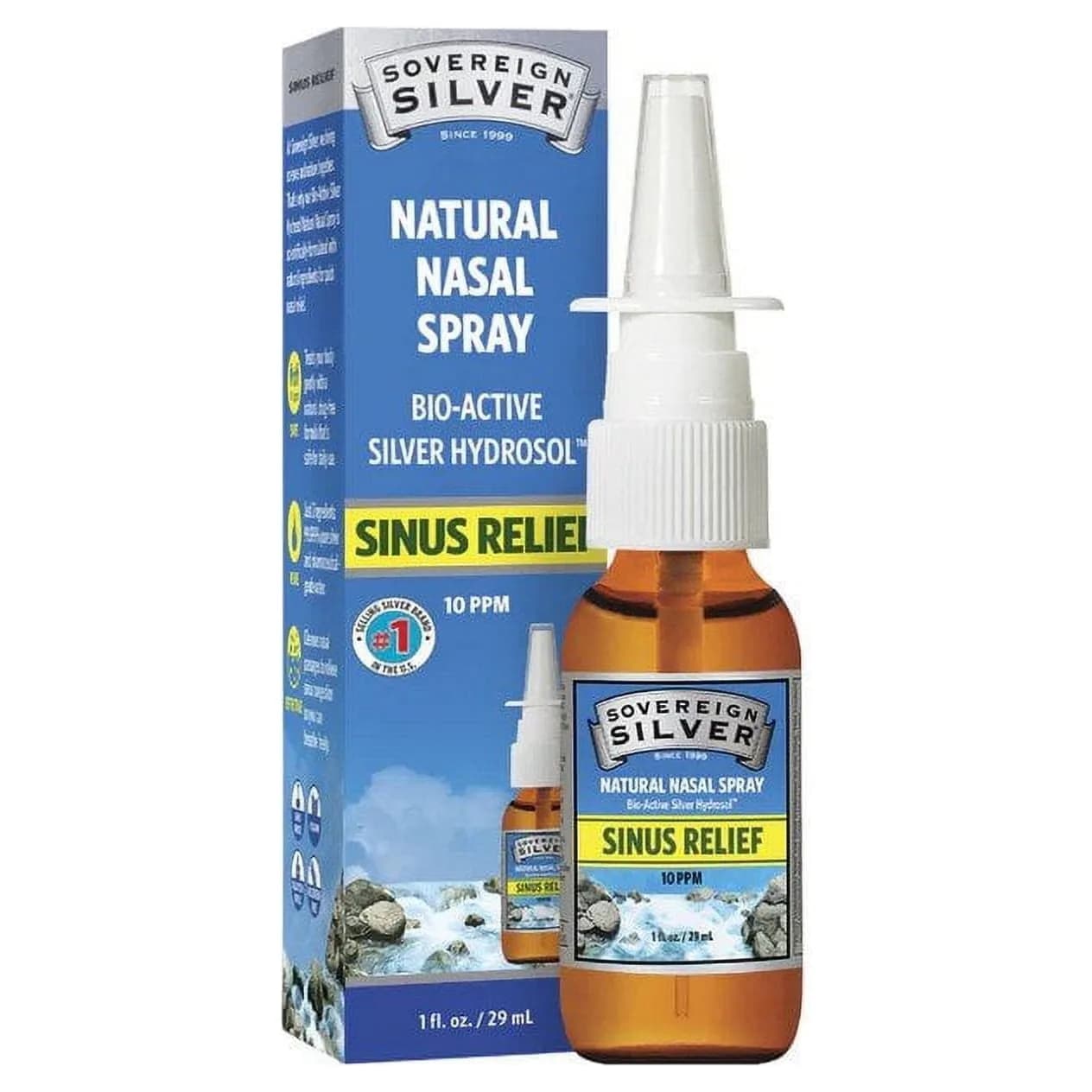 Sovereign Silver Bio-Active Silver Hydrosol Nasal Spray, 1 fl oz