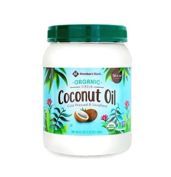 Member's Mark Aceite de Coco Orgánico Virgen, Prensado en Frío y Sin Refinar, 56 fl oz