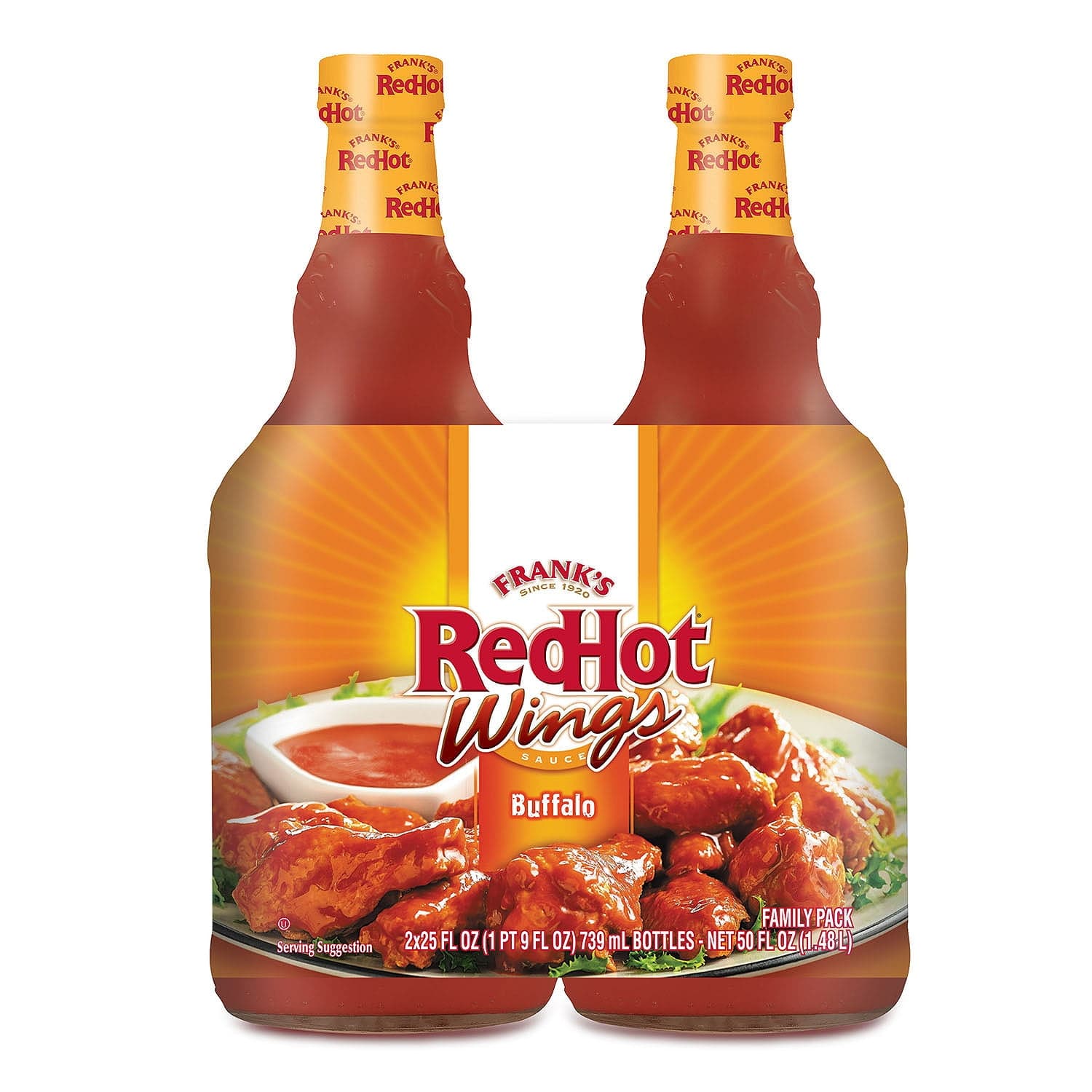 Frank's RedHot Buffalo Wings Sauce, 25 fl oz (2-Pack)