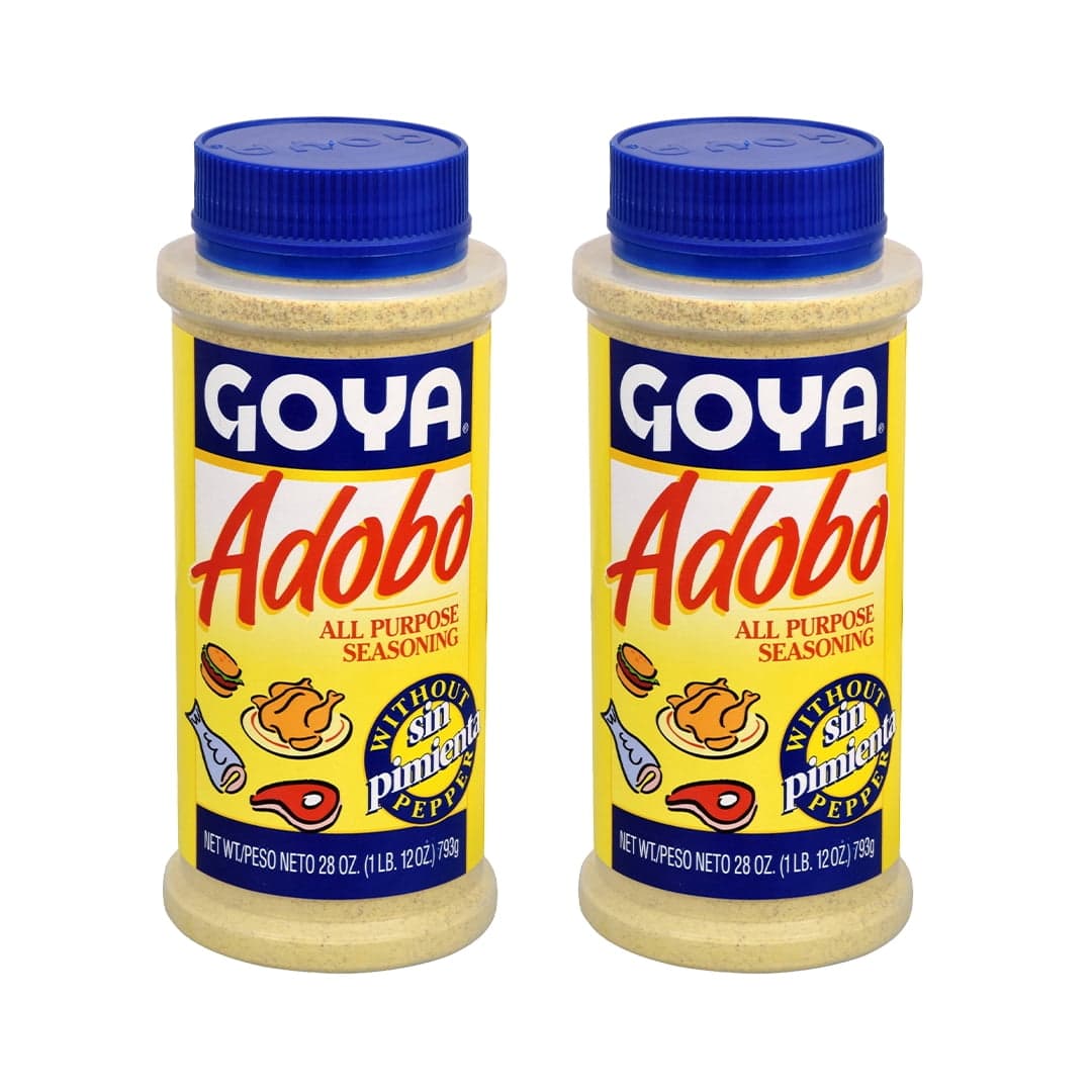 Goya Adobo All-Purpose Seasoning Without Pepper (Pack of 2, 28 oz Each)