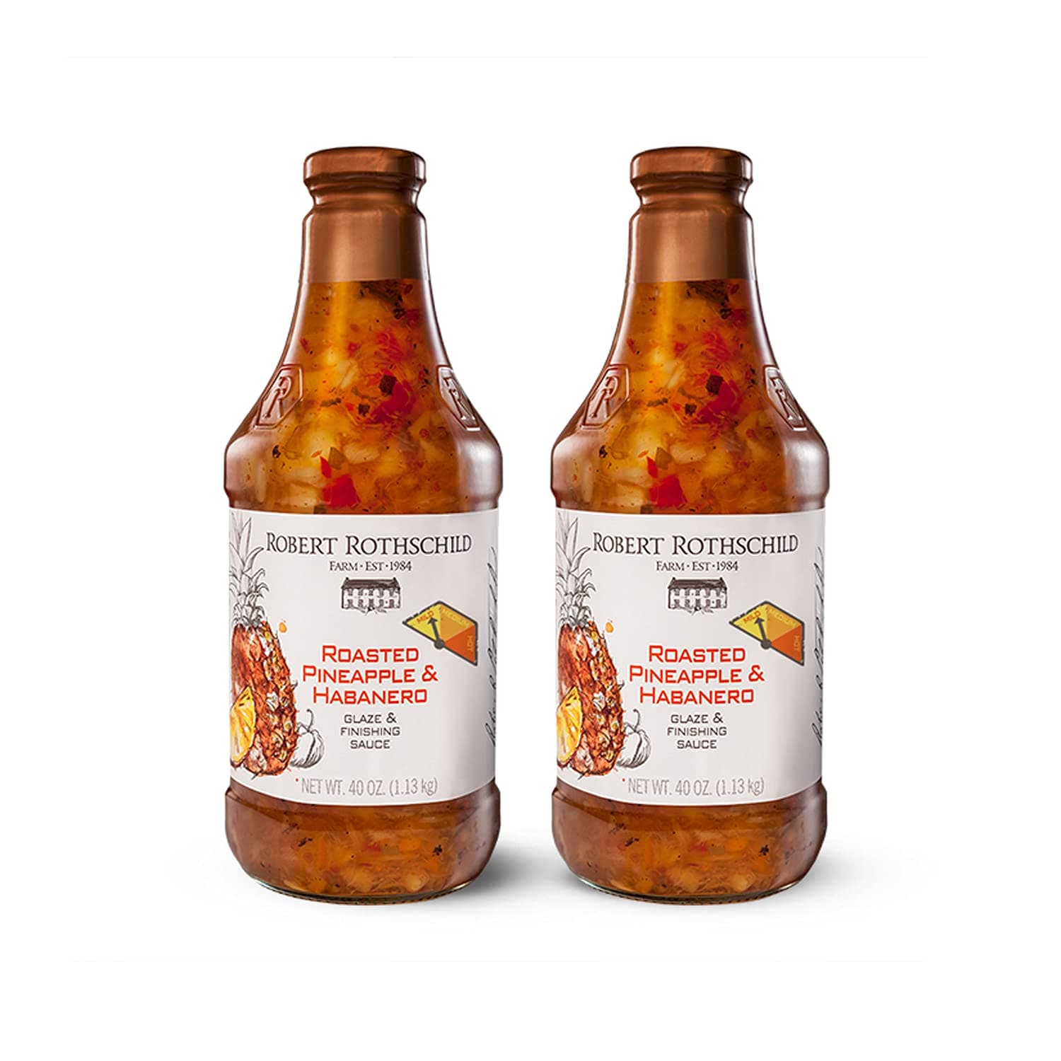 Robert Rothschild Farm Roasted Pineapple & Habanero Glaze (40 oz, 2-Pack)