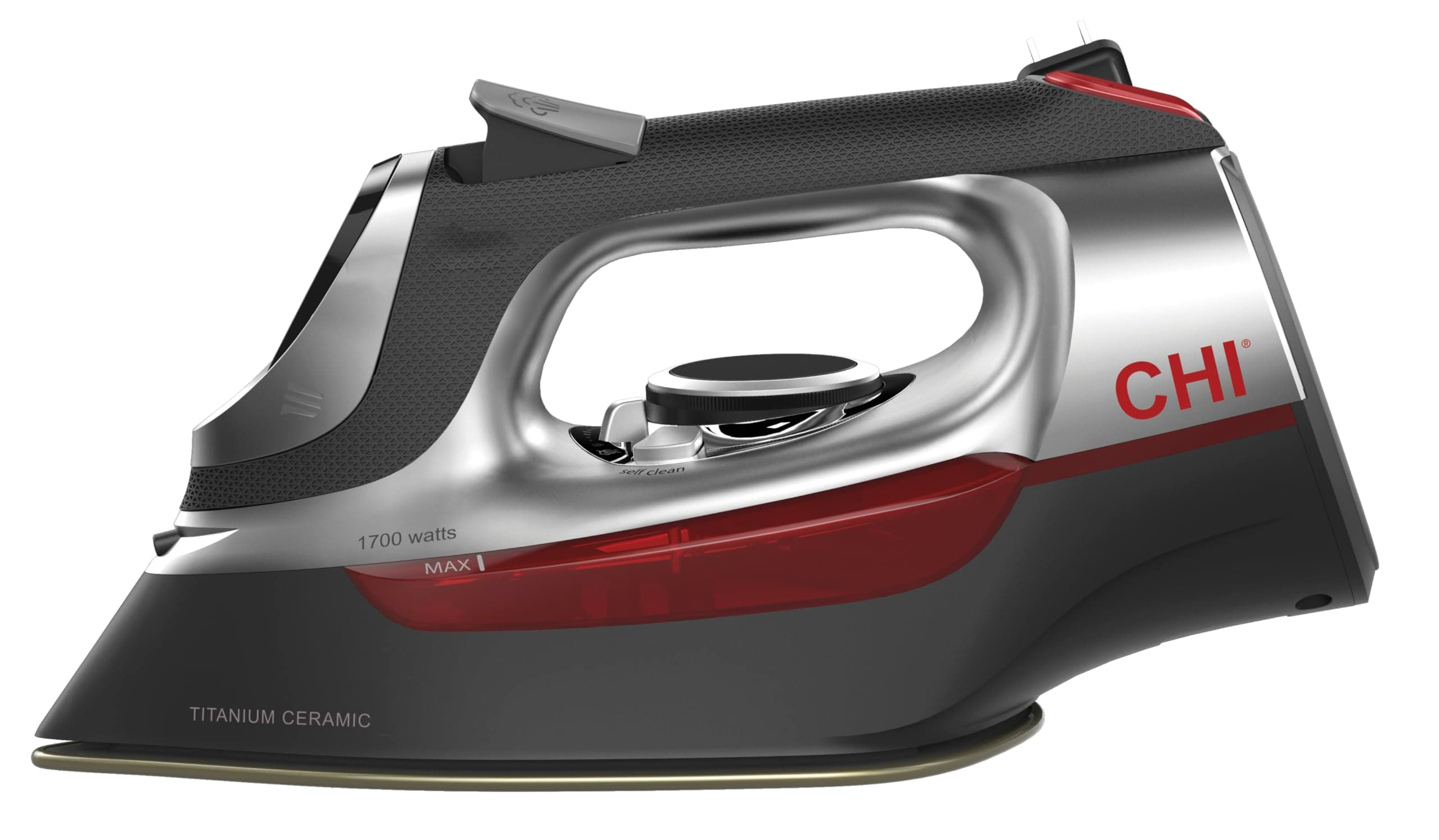 1700W Steam Iron with Retractable Cord & Ceramic Soleplate