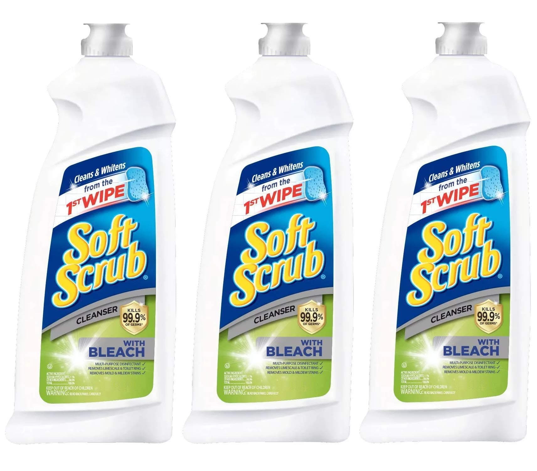 Soft Scrub Cleanser with Bleach, 36 fl oz (Pack of 3)