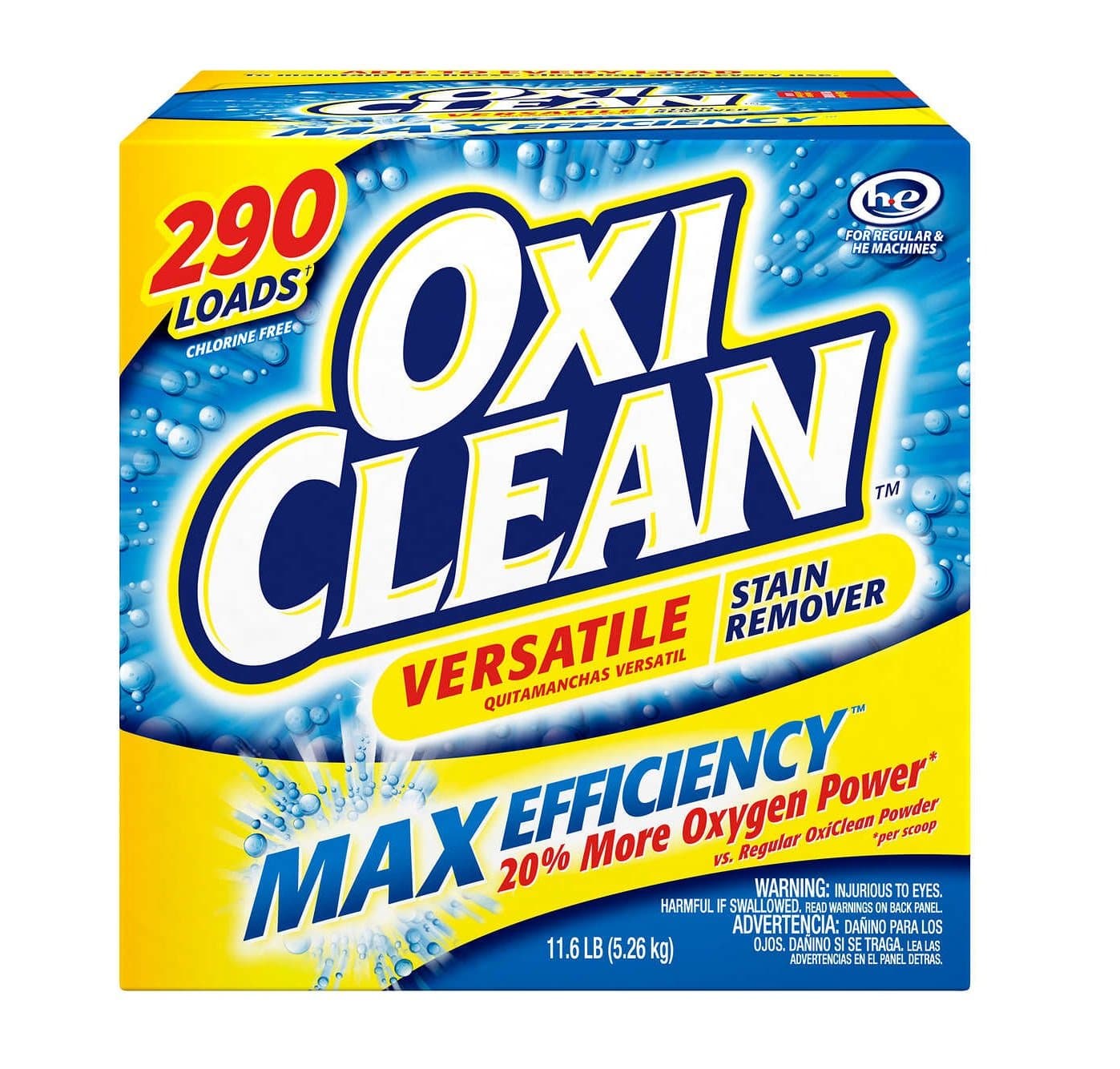 OxiClean Versatile Stain Remover Powder, 290 Loads (11.6 lbs)