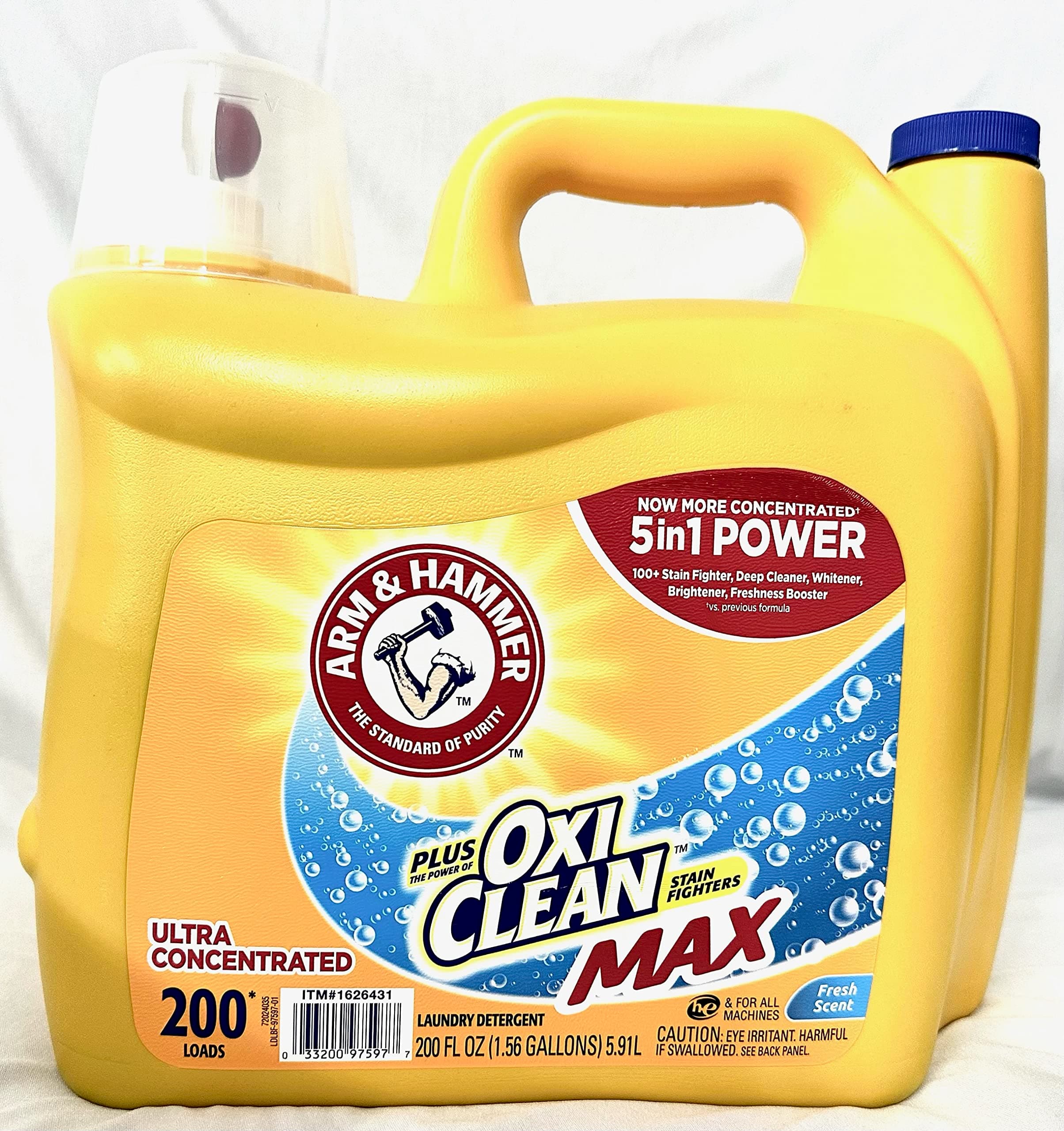 Arm & Hammer Plus OxiClean Liquid Laundry Detergent, 200 fl oz (200 Loads)