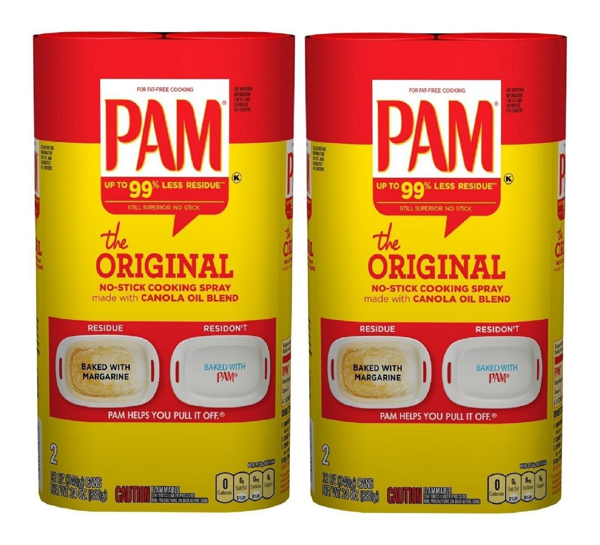 Pam Canola Oil Cooking Spray, 12 oz (4 Cans)