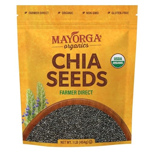 Mayorga Organic Raw Chia Seeds, Plant-Based Omega-3 & Protein Superfood
