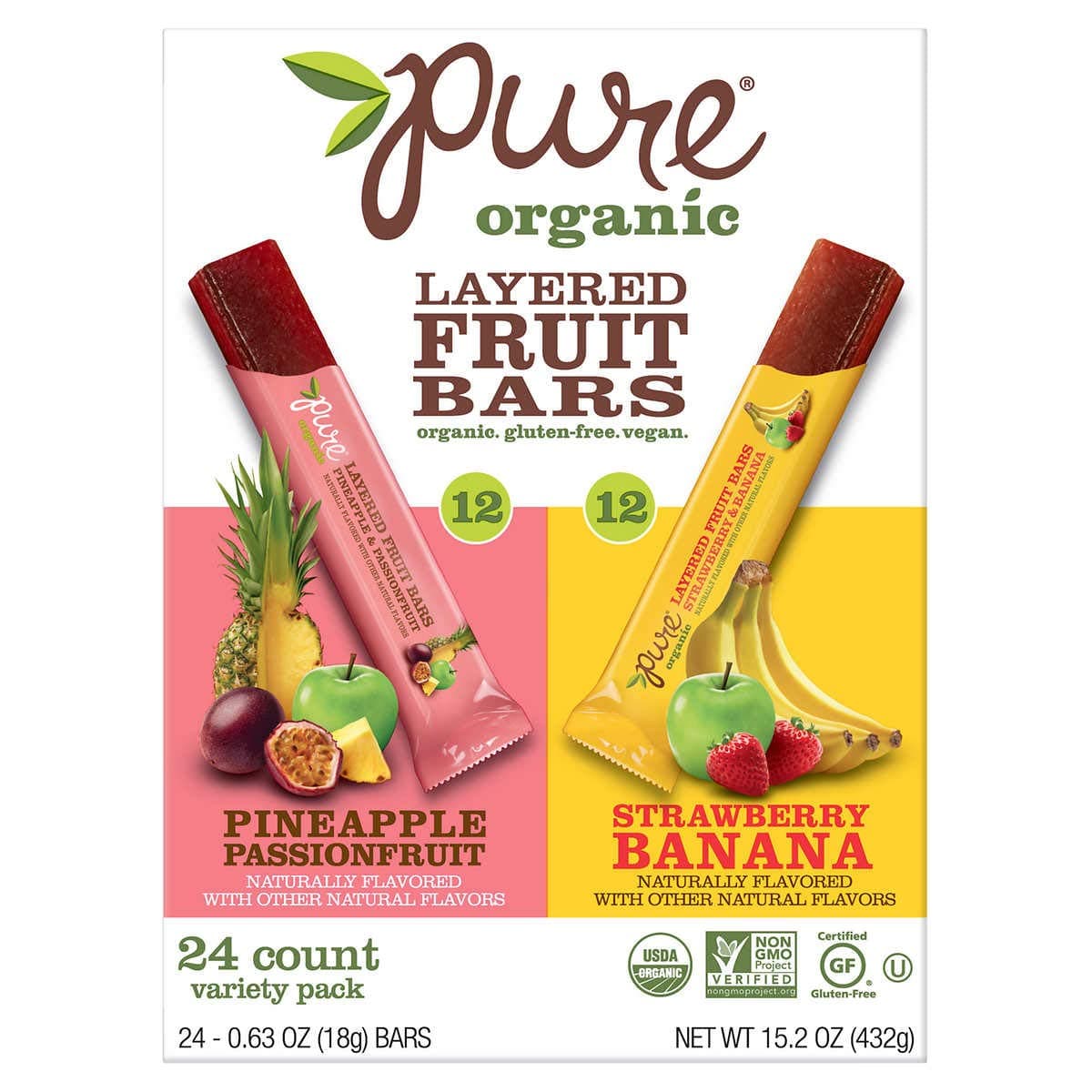 Pure Organic Layered Fruit Bars