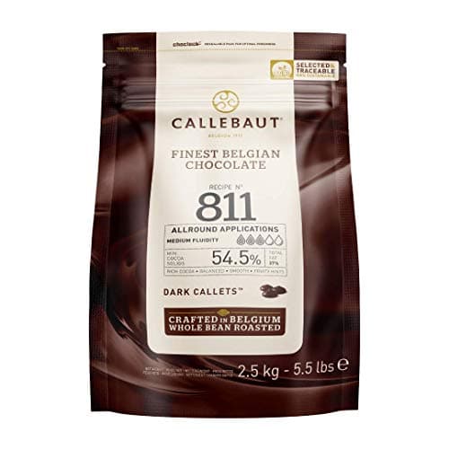 Callebaut Belgian Dark Couverture Chocolate Callets 54.5%, 5.5 lb