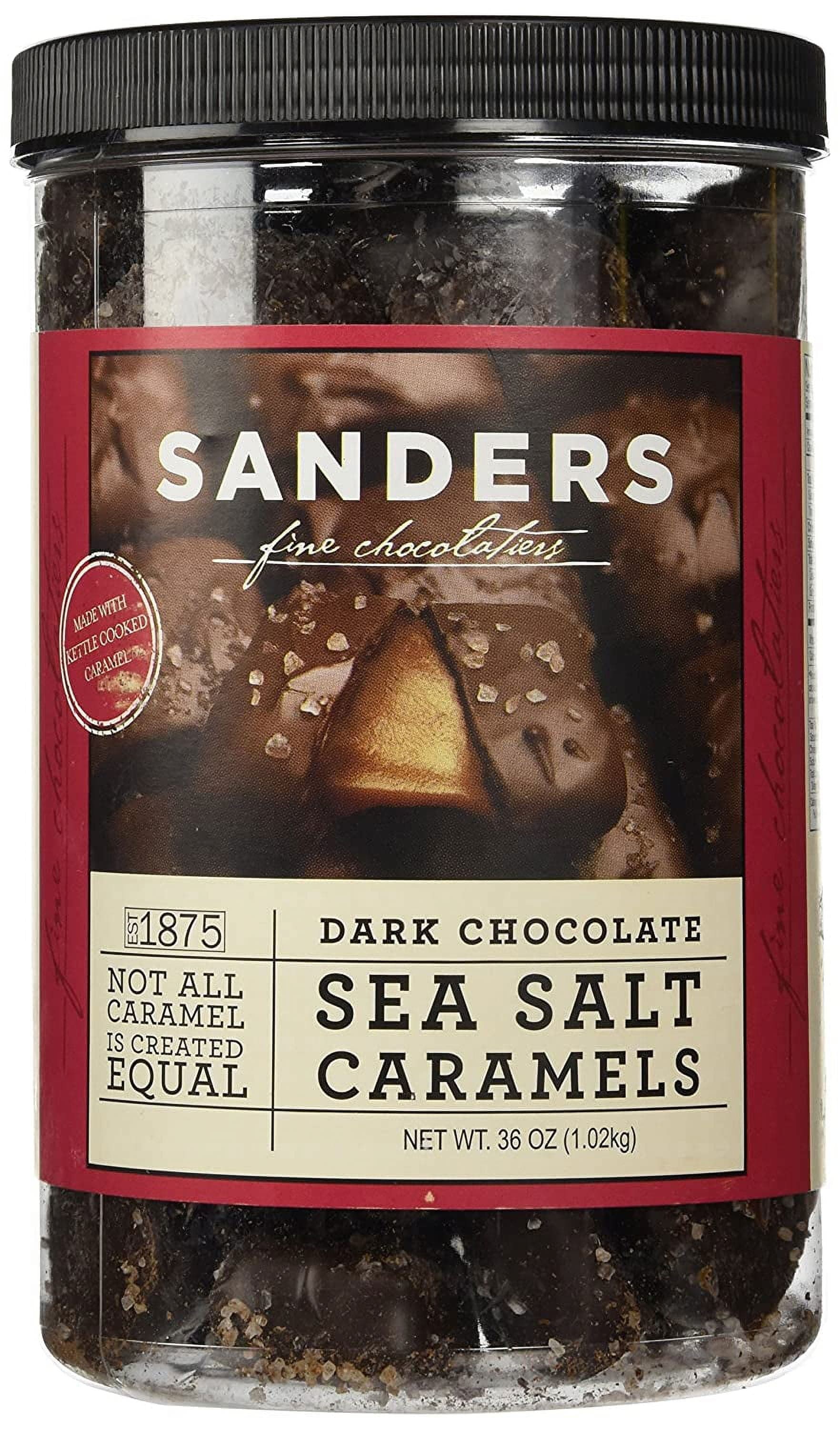 Sanders Dark Chocolate Sea Salt Caramels, 36 oz Container