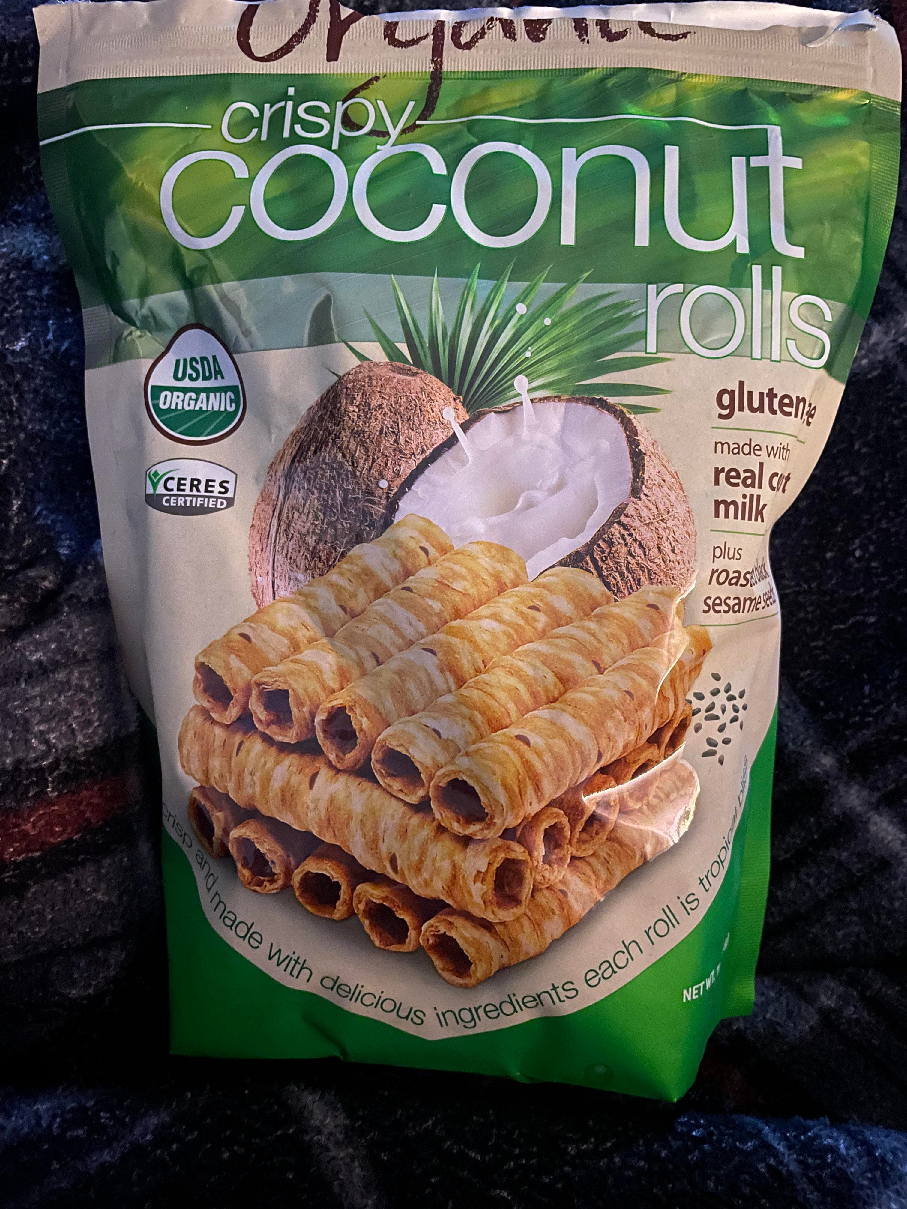 Tropical Fields Organic Crispy Coconut Rolls, Gluten Free & Dairy Free, 11 oz