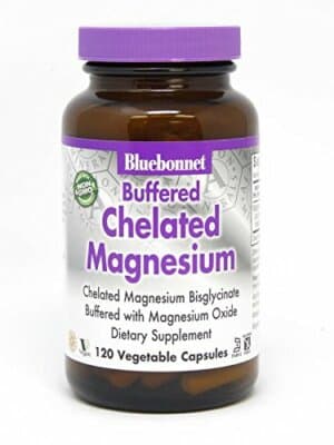 Bluebonnet Albion Chelated Buffered Magnesium 200 mg, 120 Veggie Capsules