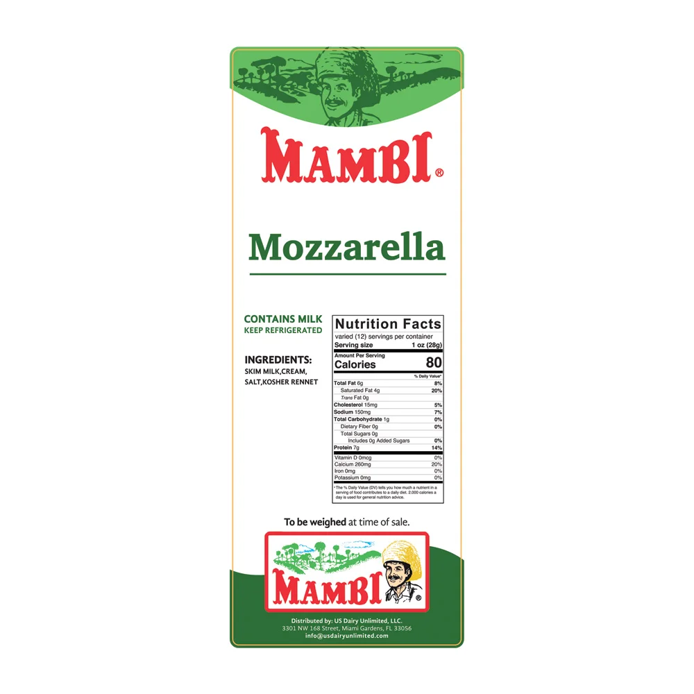 Label Mozzarella Mambi