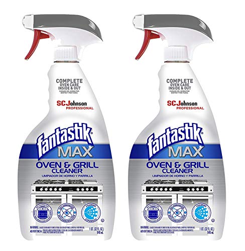 Fantastik Max Oven & Grill Cleaner Spray, Cleans Inside and Out, 32 Oz (Pack of 2)